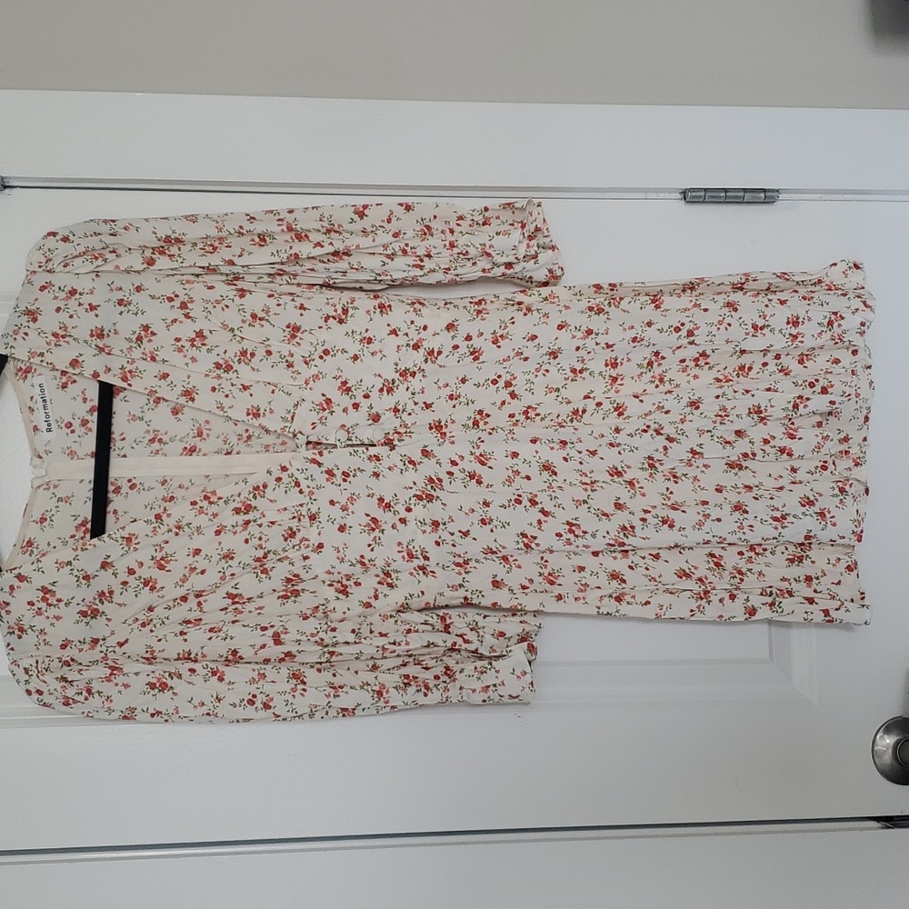 NWOT Reformation floral mini dress size 0